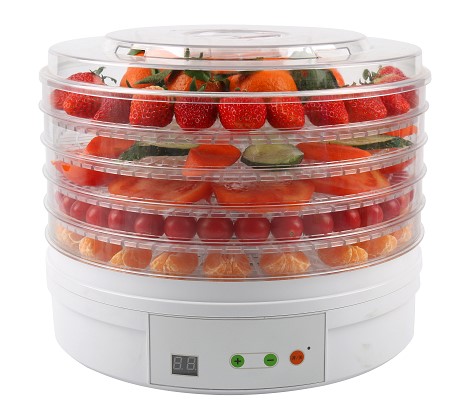 electric 5 tray food dehydrator with adjustable temperature control